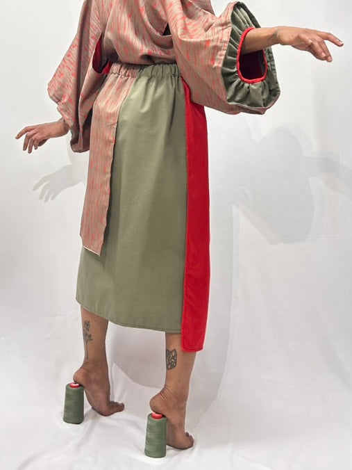 JUPE KIMONO SOIE
