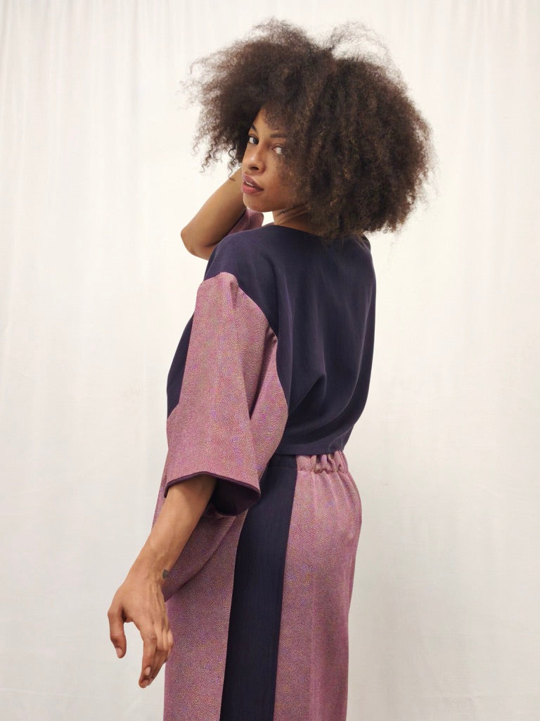 DOUBLE JUPE KIMONO SOIE