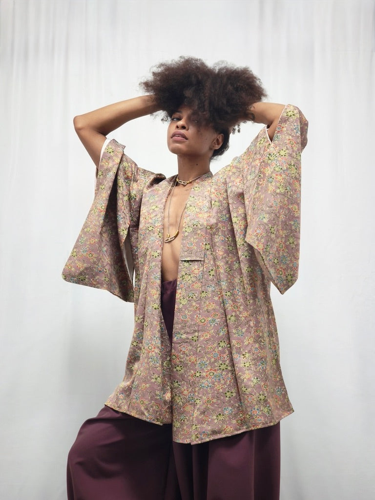 VESTE 3/4 KIMONO SOIE