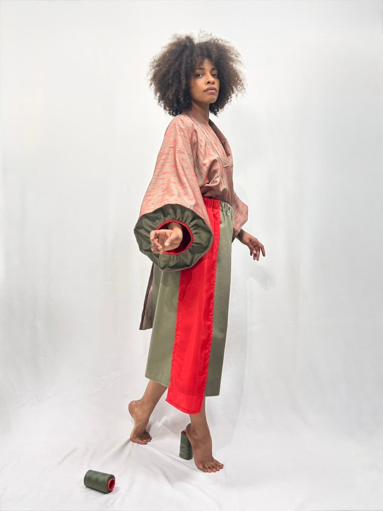 JUPE KIMONO SOIE