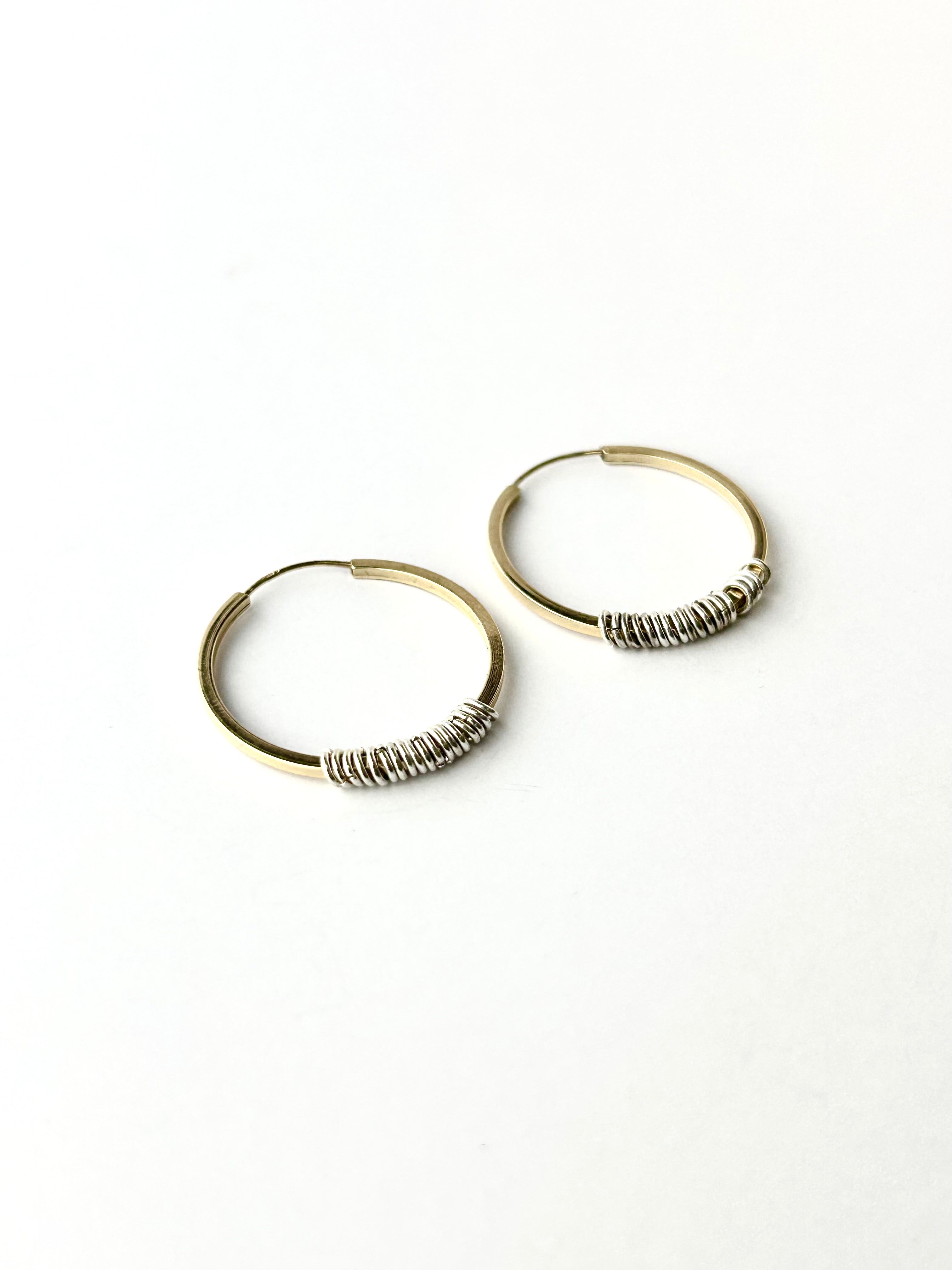 Mobilis Creoles Or 14k & argent