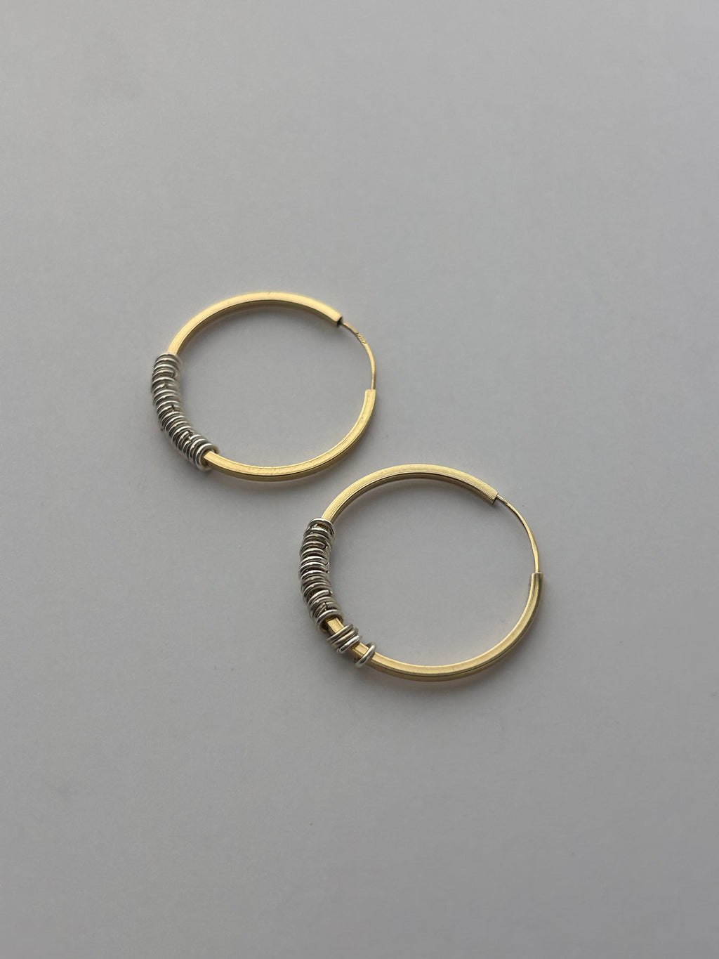 Mobilis Creoles Or 14k & argent