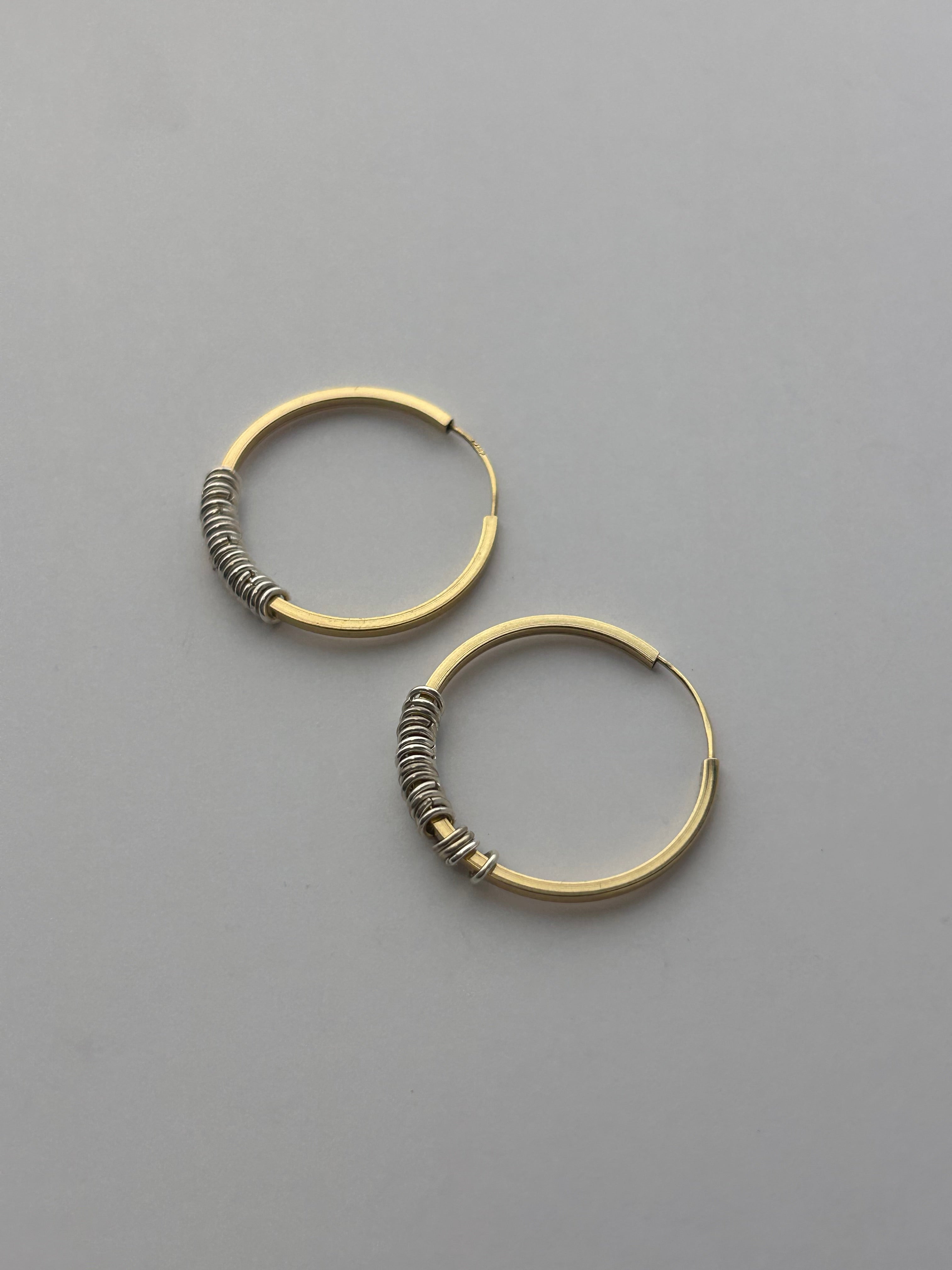 Mobilis Creoles Or 14k & argent